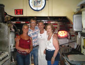 Ruth, Rick, Bobby, and Flo Consiglio at Sally's Apizza