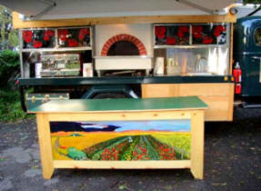 Big Green Pizza Truck: Set up and ready to go!