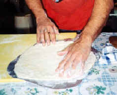 Transfer the basic pizza dough to a peel!