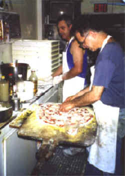 "Making pizza at Sally's Apizza!"