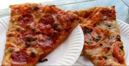 Spaghettinis slice. The Best Pizza on the North Shore...